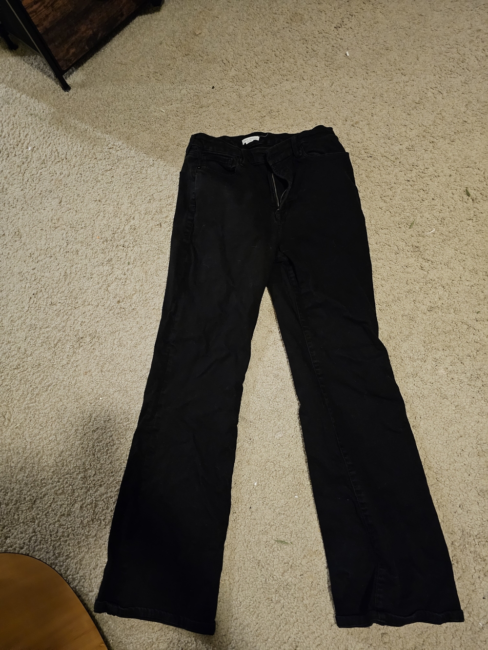 Good American Black Classic Bootcut Jeans